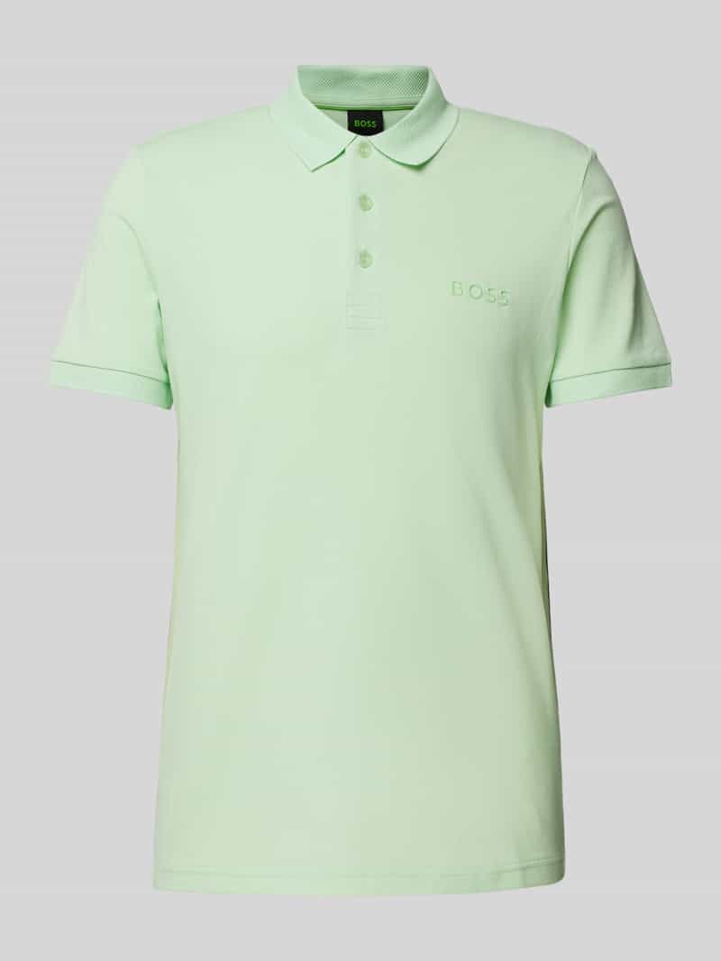BOSS Green Poloshirt met labeldetail, model 'Paule'