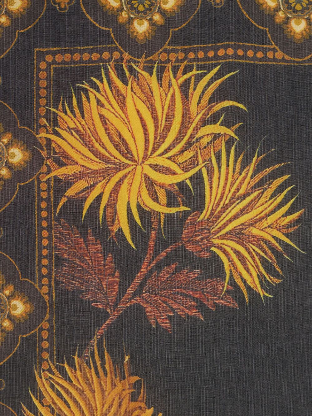 ETRO Sjaal met bloemenprint - Zwart