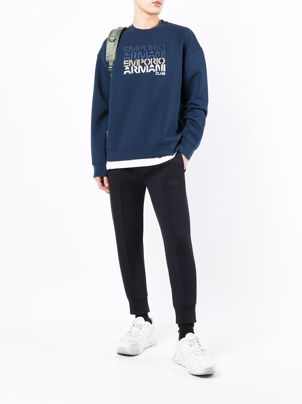 Emporio Armani Sweater met logoprint - Blauw