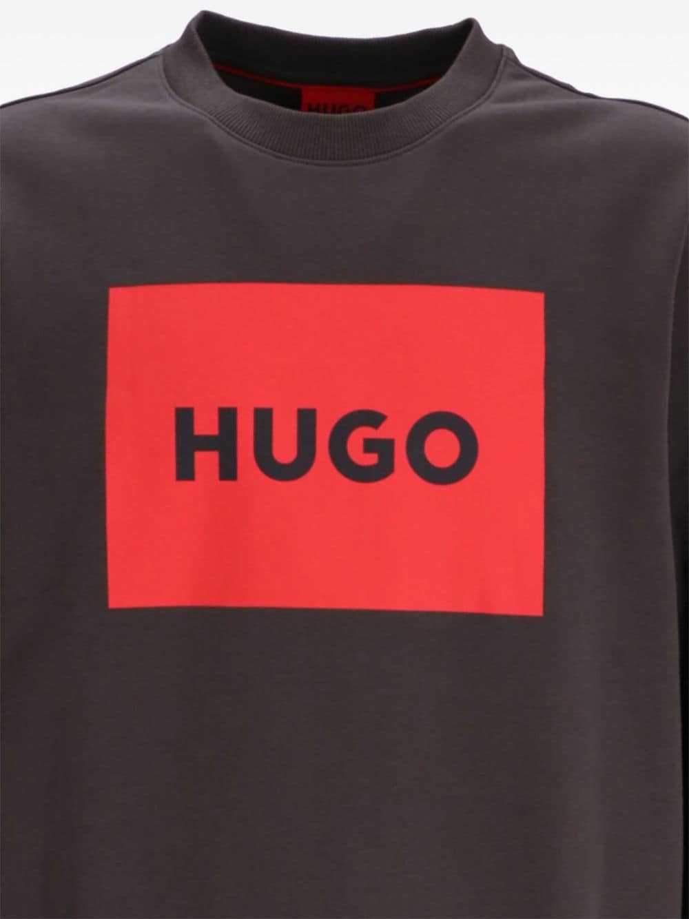 HUGO Katoenen sweater - Zwart