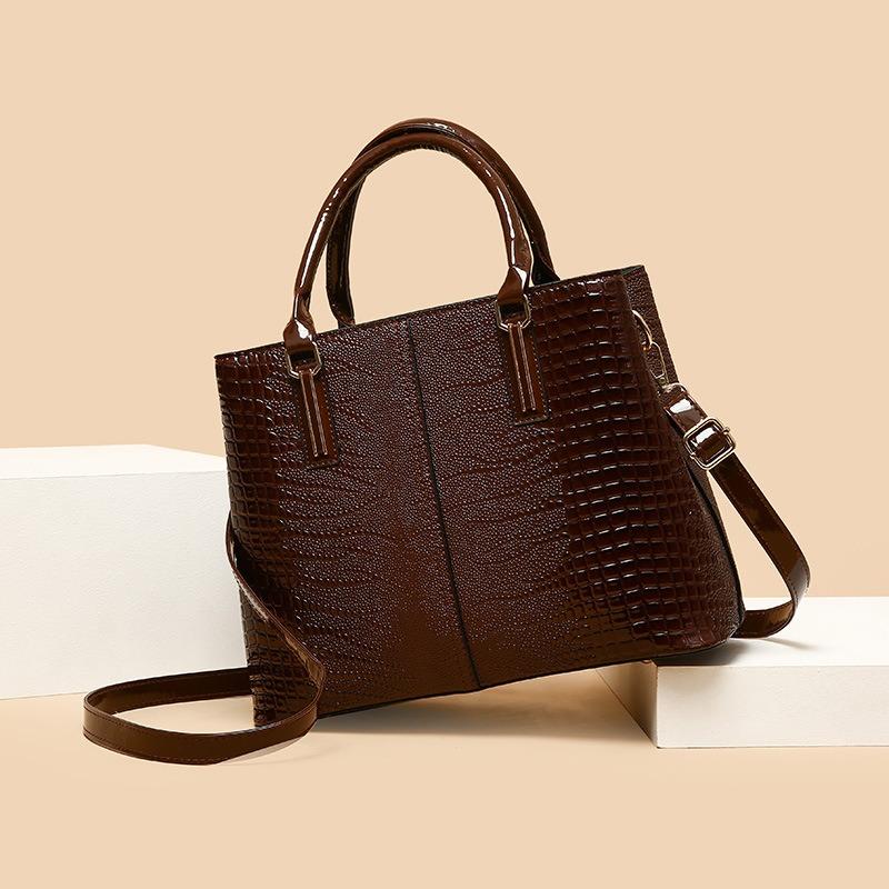 JINBAOSEN BAG Cross Border Bag 2024 New Women's Bag Fashion Versatile Retro Handbag Crocodile Texture Crossbody Shoulder Bag