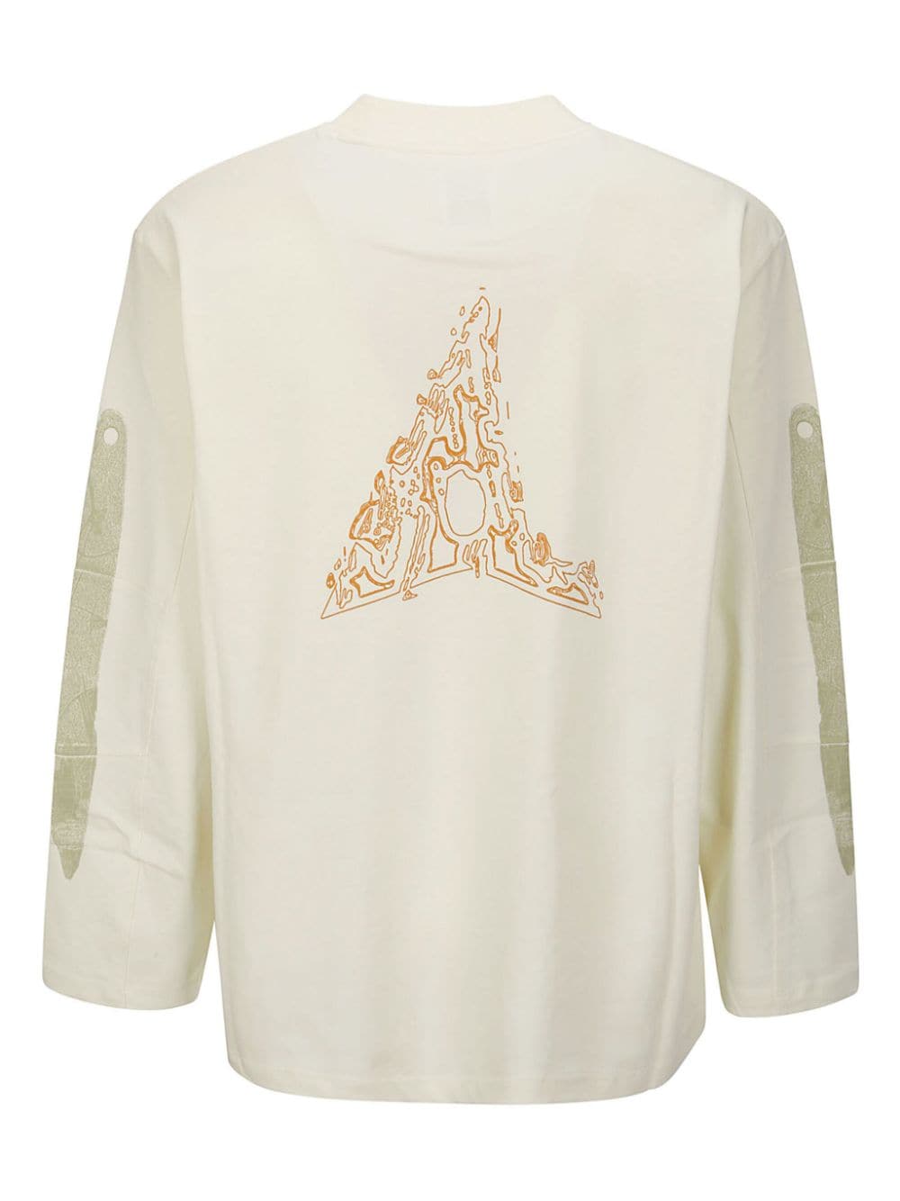 ROA graphic-print panelled sweatshirt - Beige
