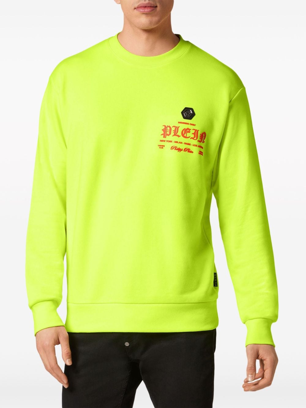 Philipp Plein Sweater met logopatch - Geel