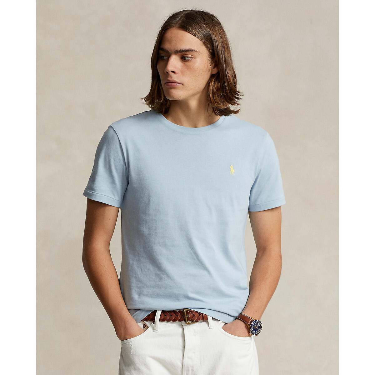 Polo Ralph Lauren Custom-Slim-Fit Rundhals-T-Shirt - Alpine Blue - L