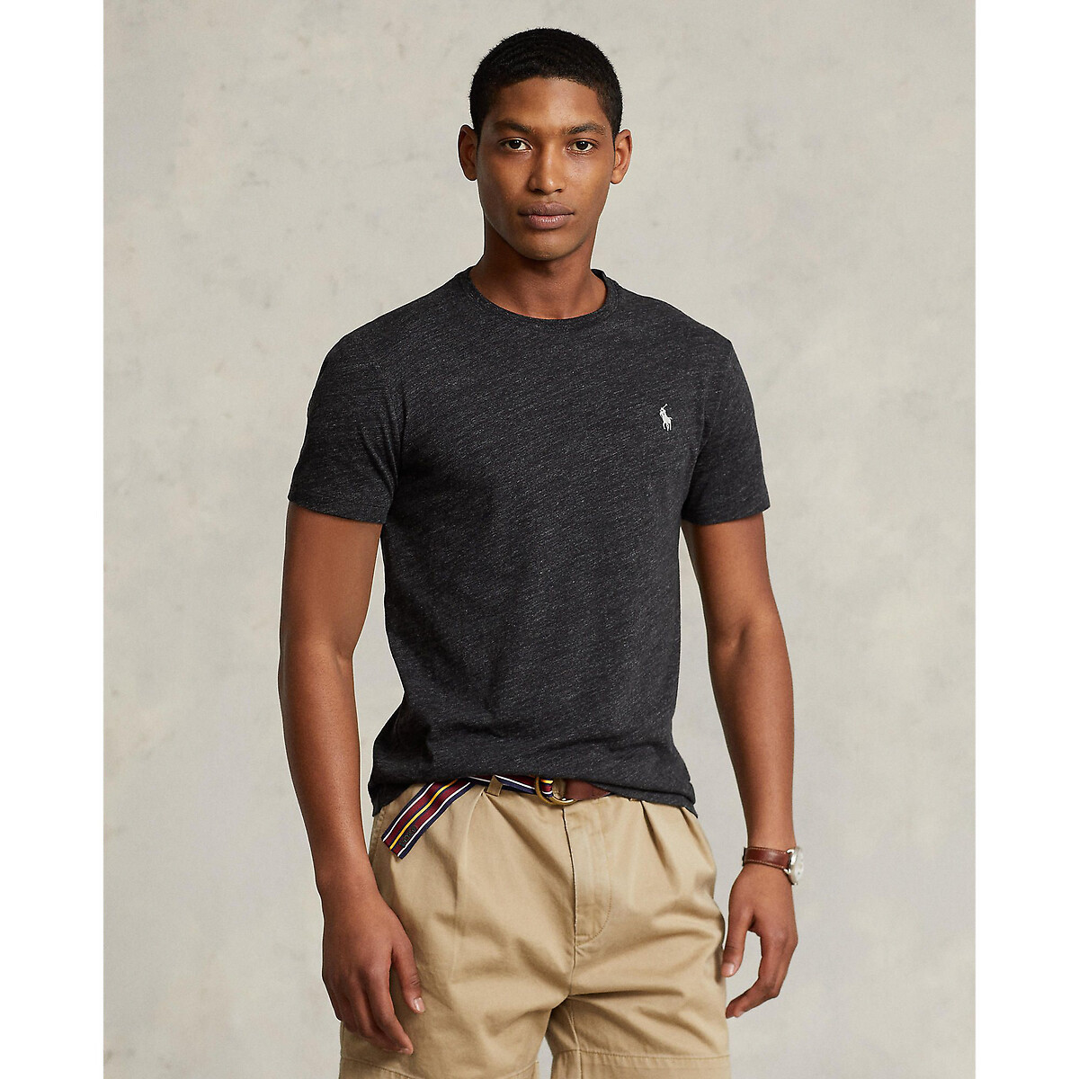 Polo Ralph Lauren Custom-Slim-Fit Rundhals-T-Shirt - Black Marl Heather - L