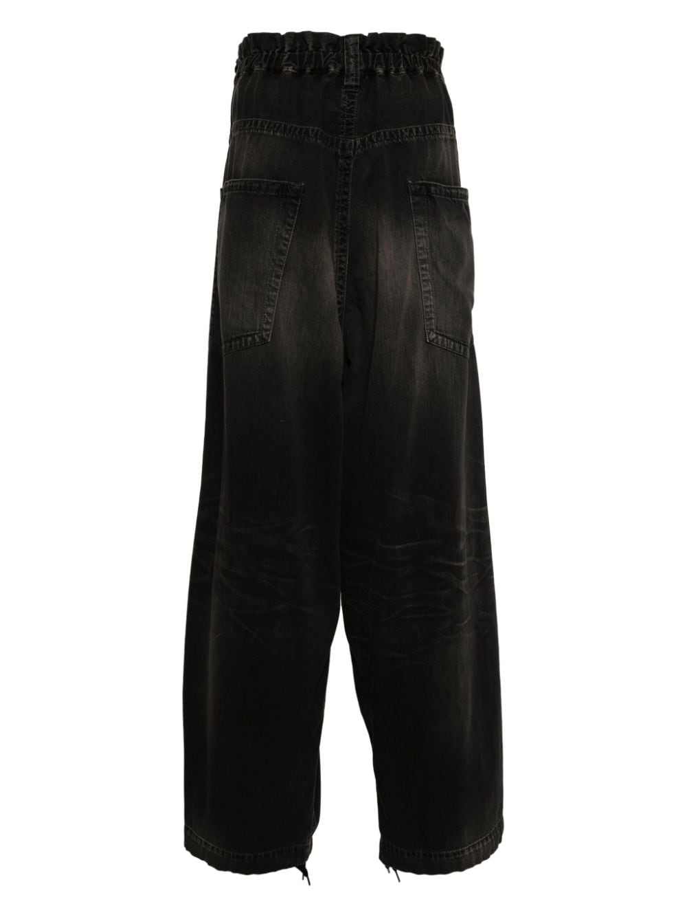 Maison MIHARA YASUHIRO wide-leg cotton jeans - Zwart