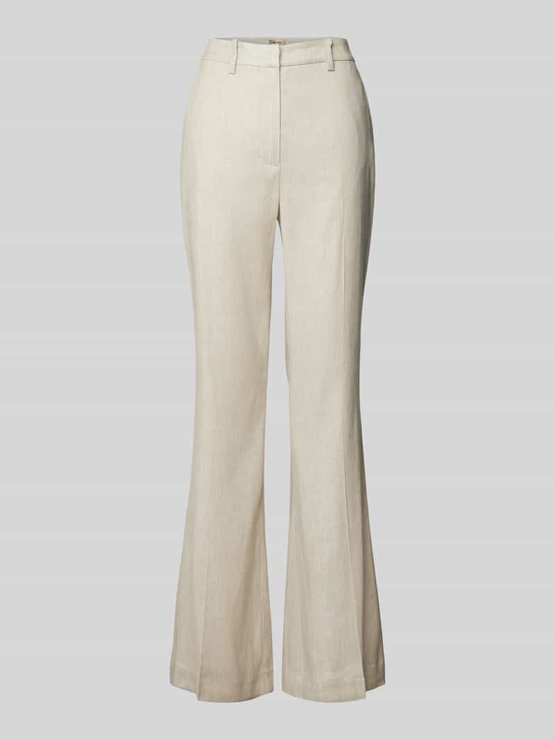 MOS MOSH Flared linnen broek met elastische band, model 'Ria Miranda'