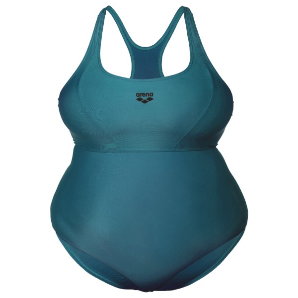 Arena  Women's Solid Swimsuit Control Pro Back Plus - Badpak, blauw/turkoois