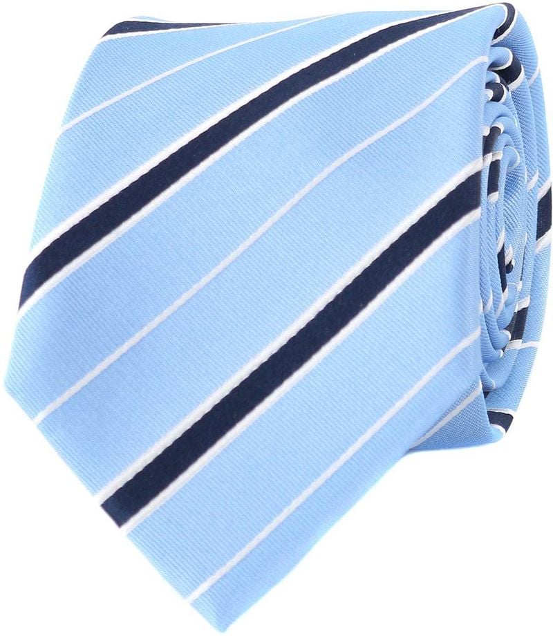 Suitable Krawatte Seide Blau Streifen -