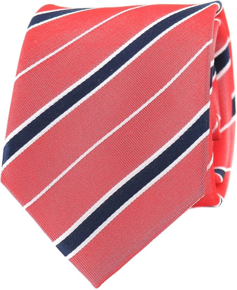 Suitable Krawatte Seide Rot Streifen -