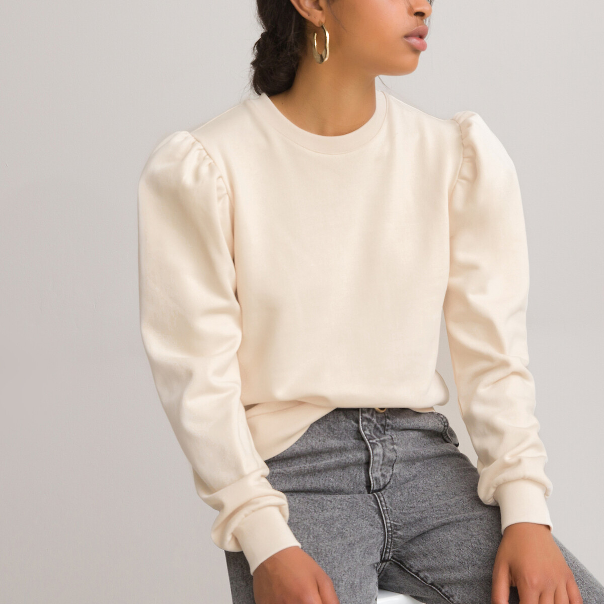 LA REDOUTE COLLECTIONS Sweater met ballonmouwen, made in Europe