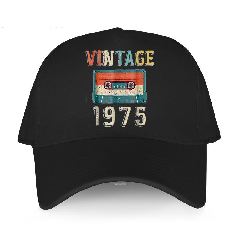 91440605MAC2A9PX9K Baseball Caps Summer Casual Adjustable Sport Bonnet Birthday Gift 47 Years Vintage 1975 Old Mixtape brand Hip Hop popular Hat