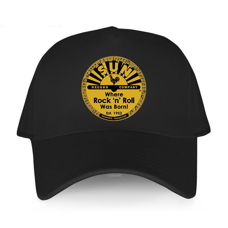 91140106MA0LTHB19W Men's summer band baseball cap black Adjuatable Hats SUN RECORD COMPANY WHERE ROCK N ROLL WAS BORN Unisex Women hat hip-hop caps