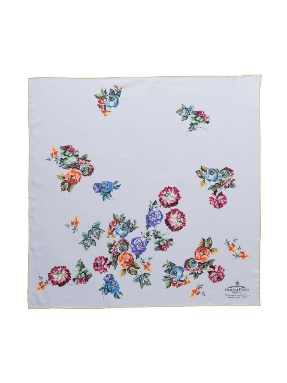 Prada Sjaal met bloemenprint - Grijs