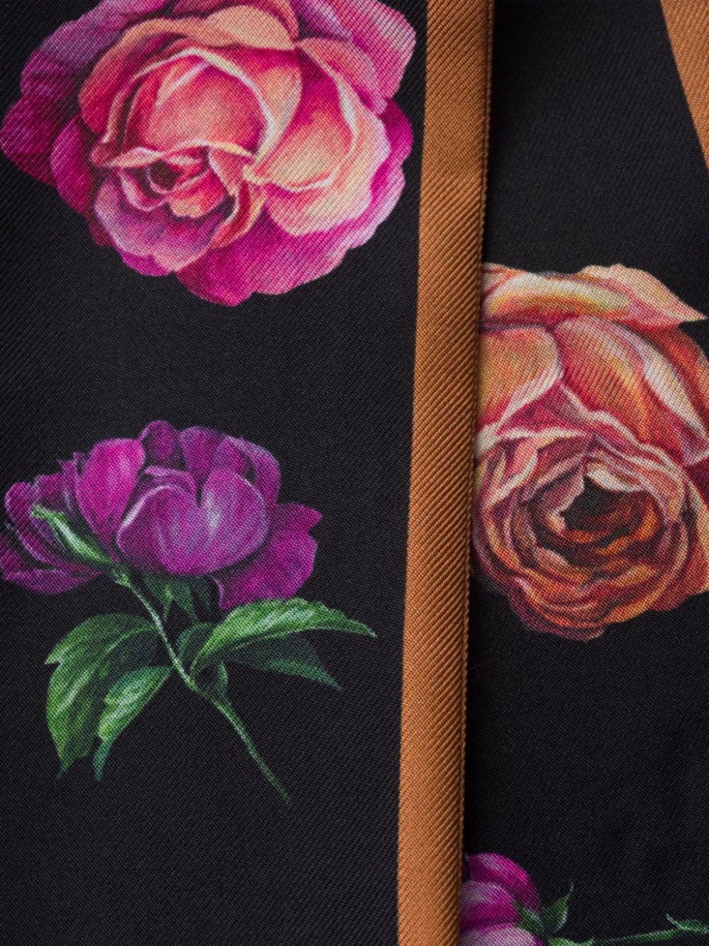 Prada Sjaal met bloemenprint - Zwart