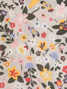 Bimba y Lola floral-print frayed scarf - Grijs