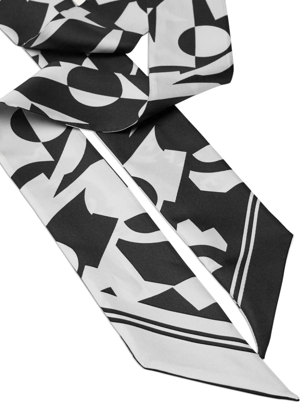 Ferragamo logo-print silk scarf - Wit
