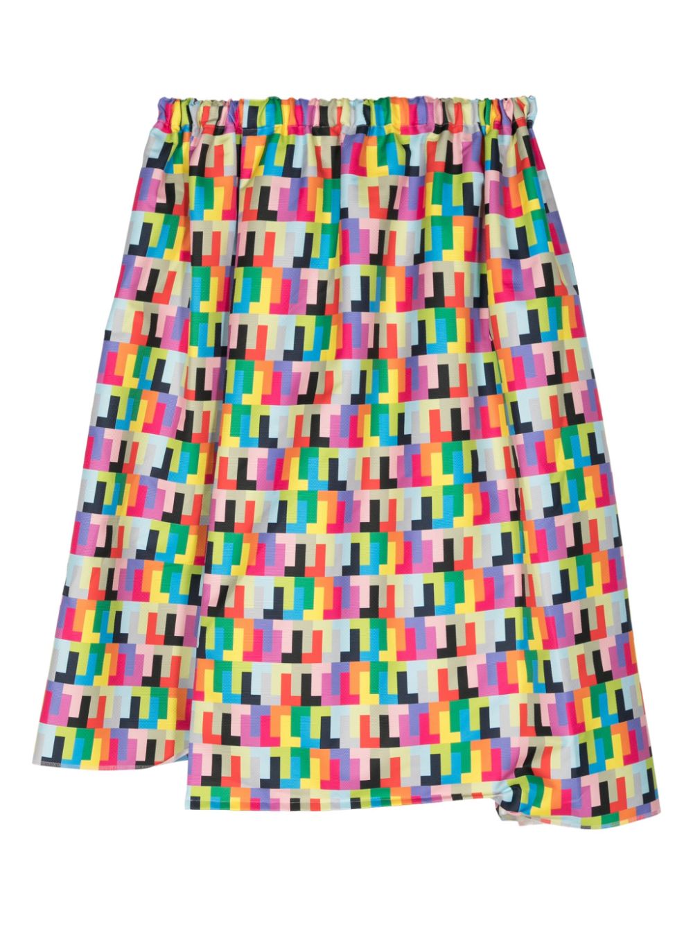 Comme Des Garçons geometric-print asymmetric skirt - Roze