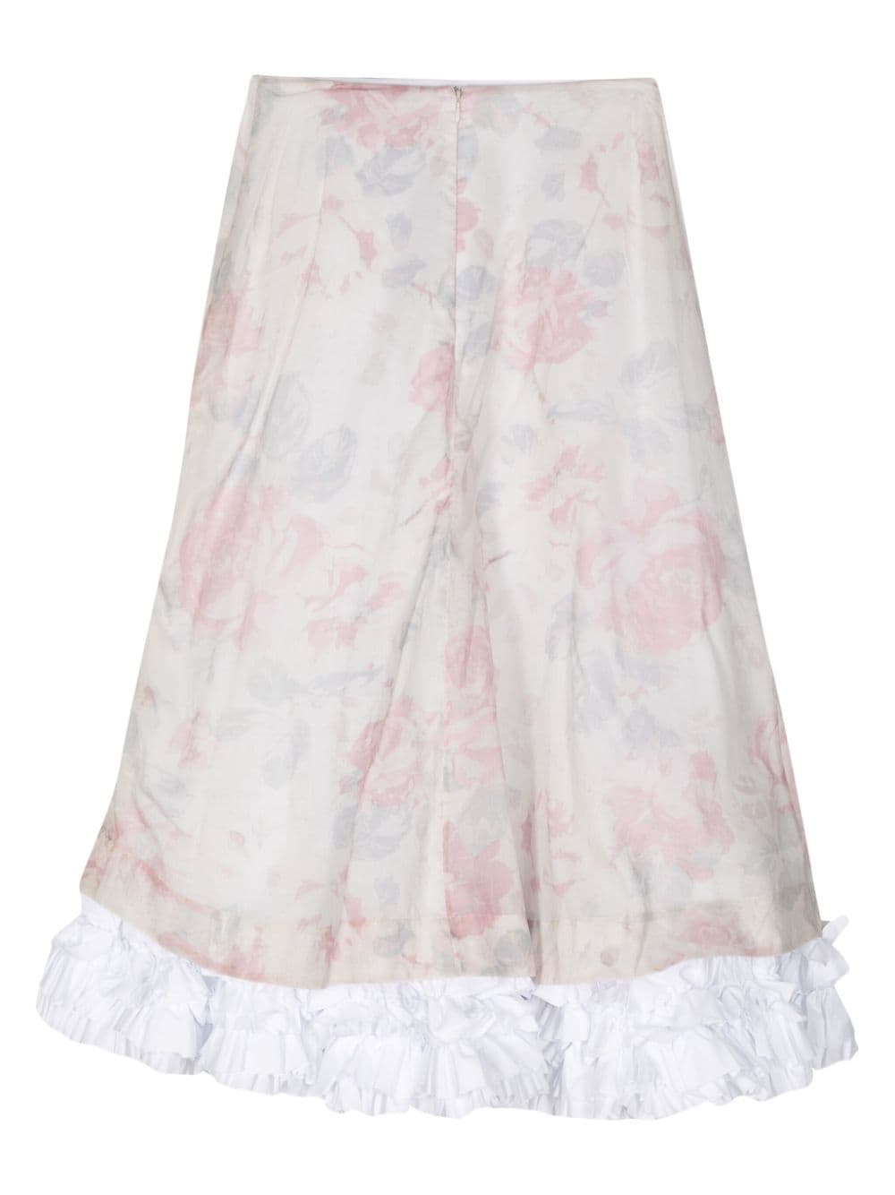 Molly Goddard Jules frilled cotton skirt - Beige