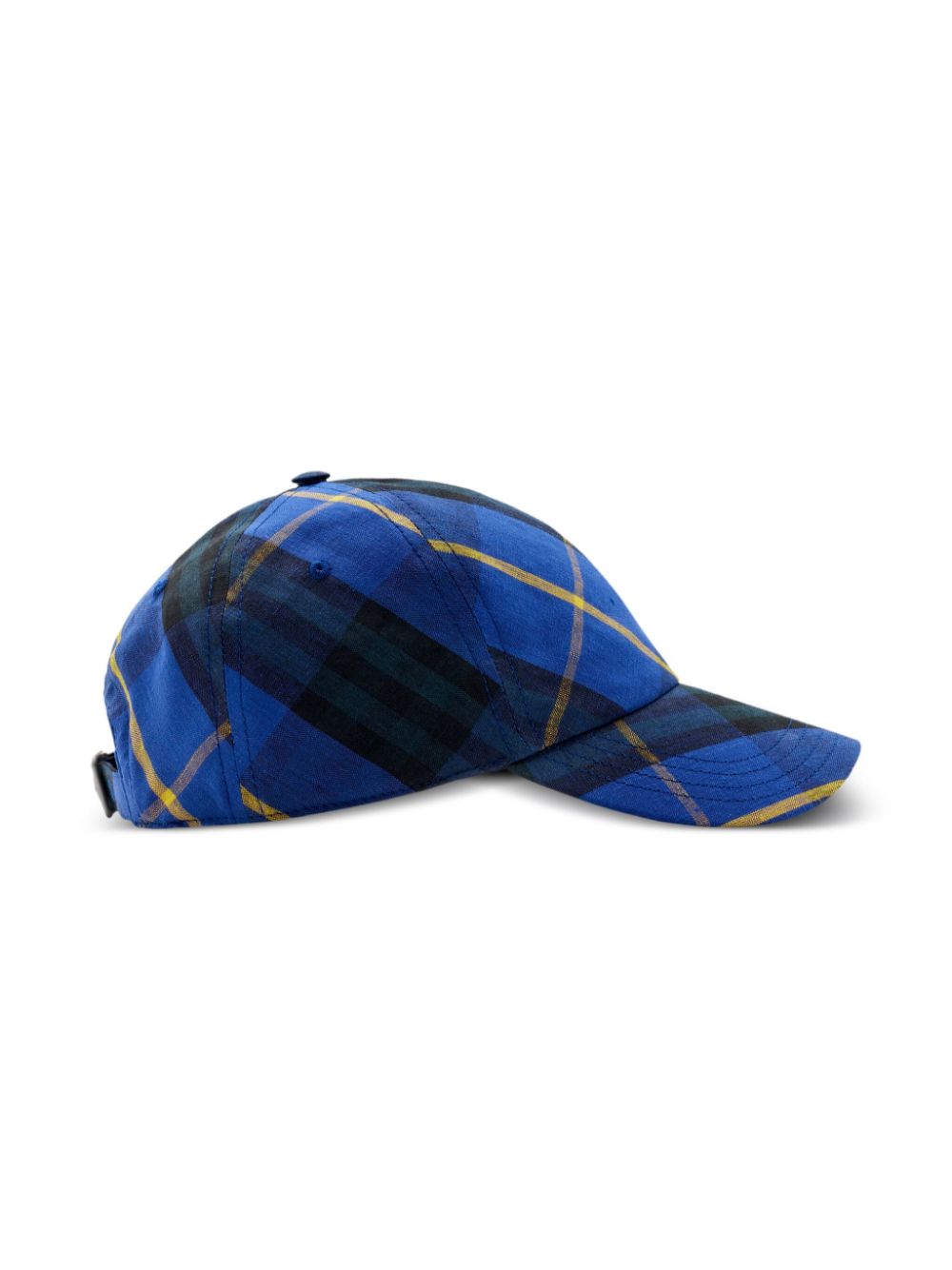 Burberry check linen baseball cap - Blauw