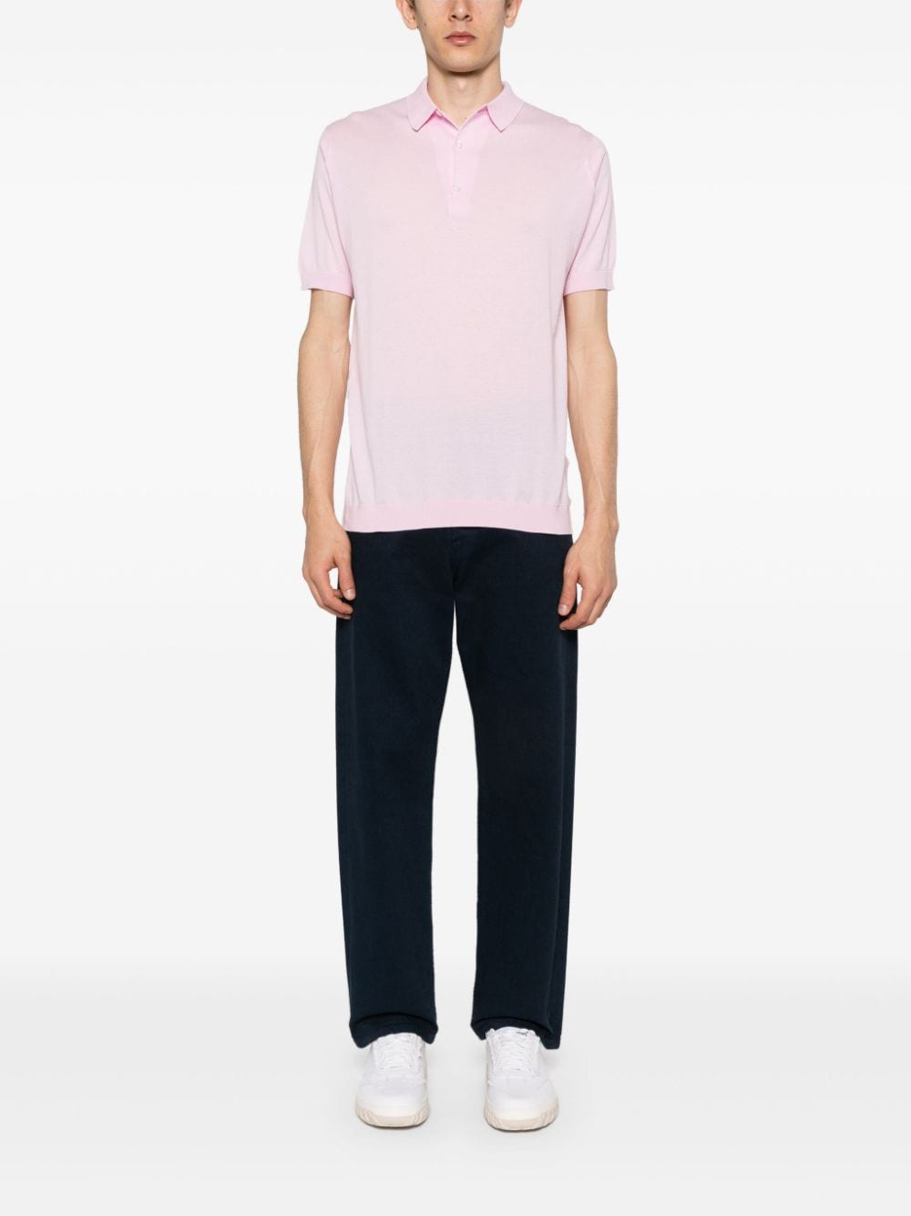 John Smedley Adrian cotton polo shirt - Roze