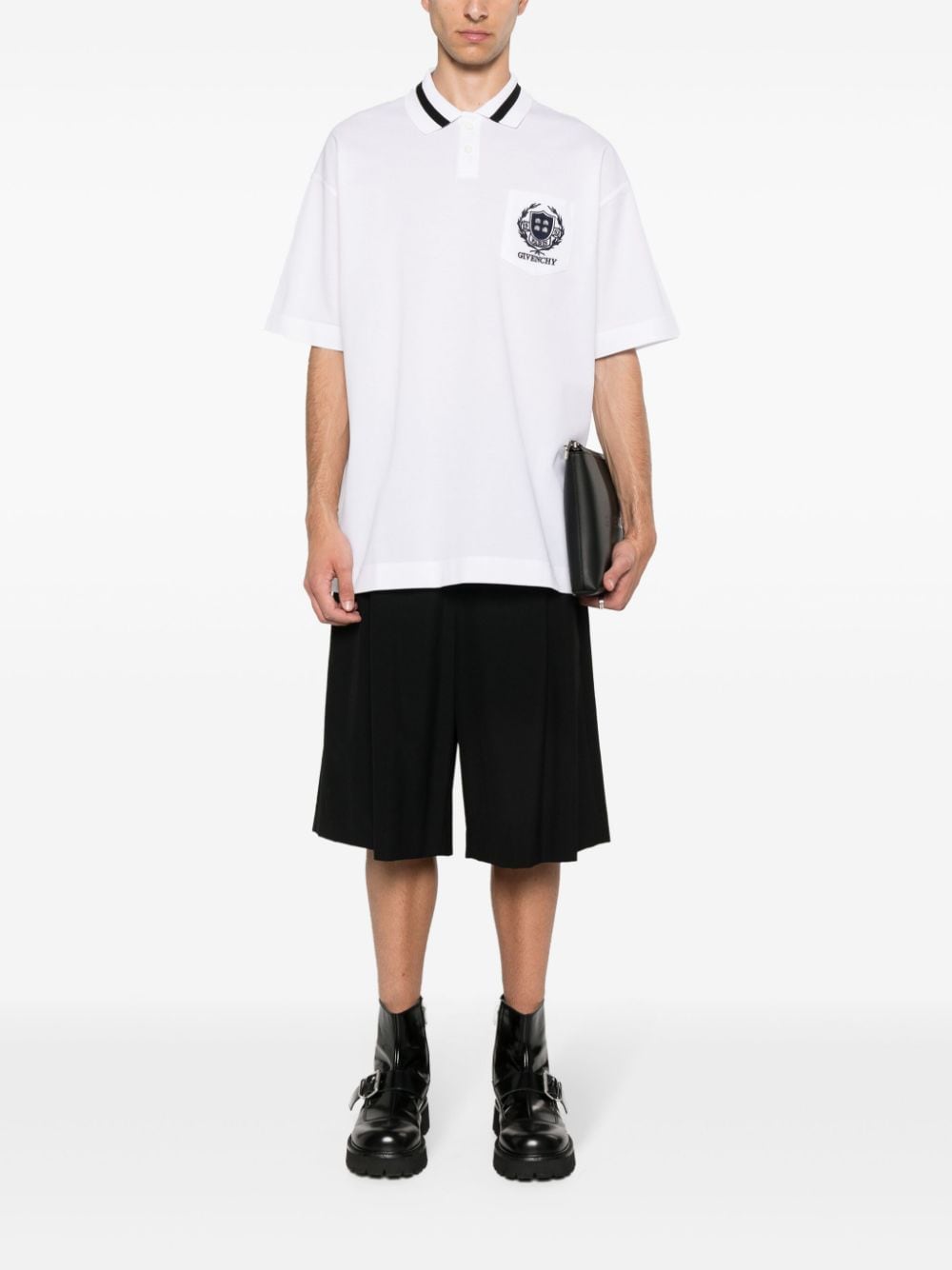 Givenchy Crest cotton polo shirt - Wit