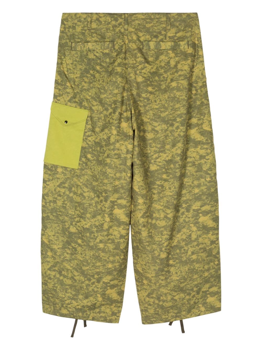 Ten C camouflage-print wide-leg trousers - Groen
