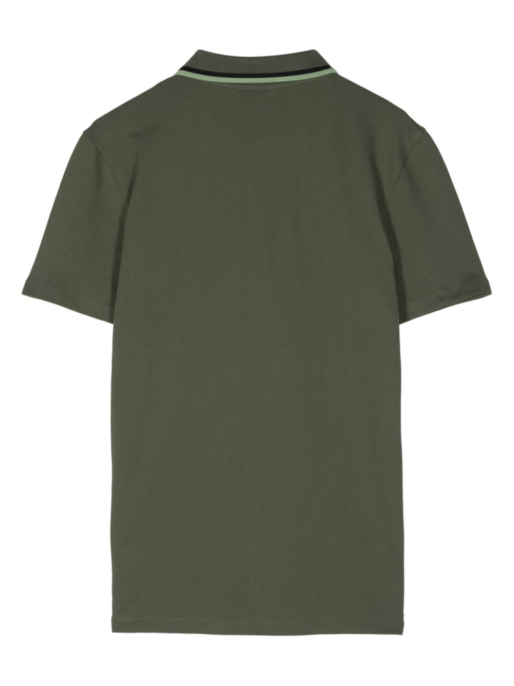 PS Paul Smith short-zip stripe-detail polo shirt - Groen