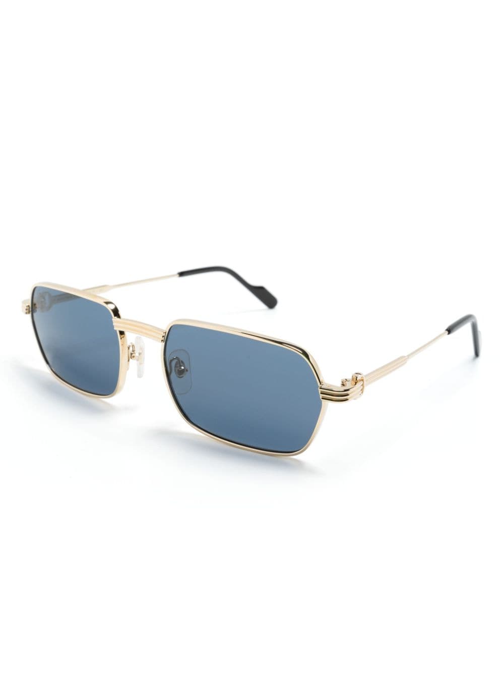 Cartier Eyewear polished rectangle-frame sunglasses - Goud