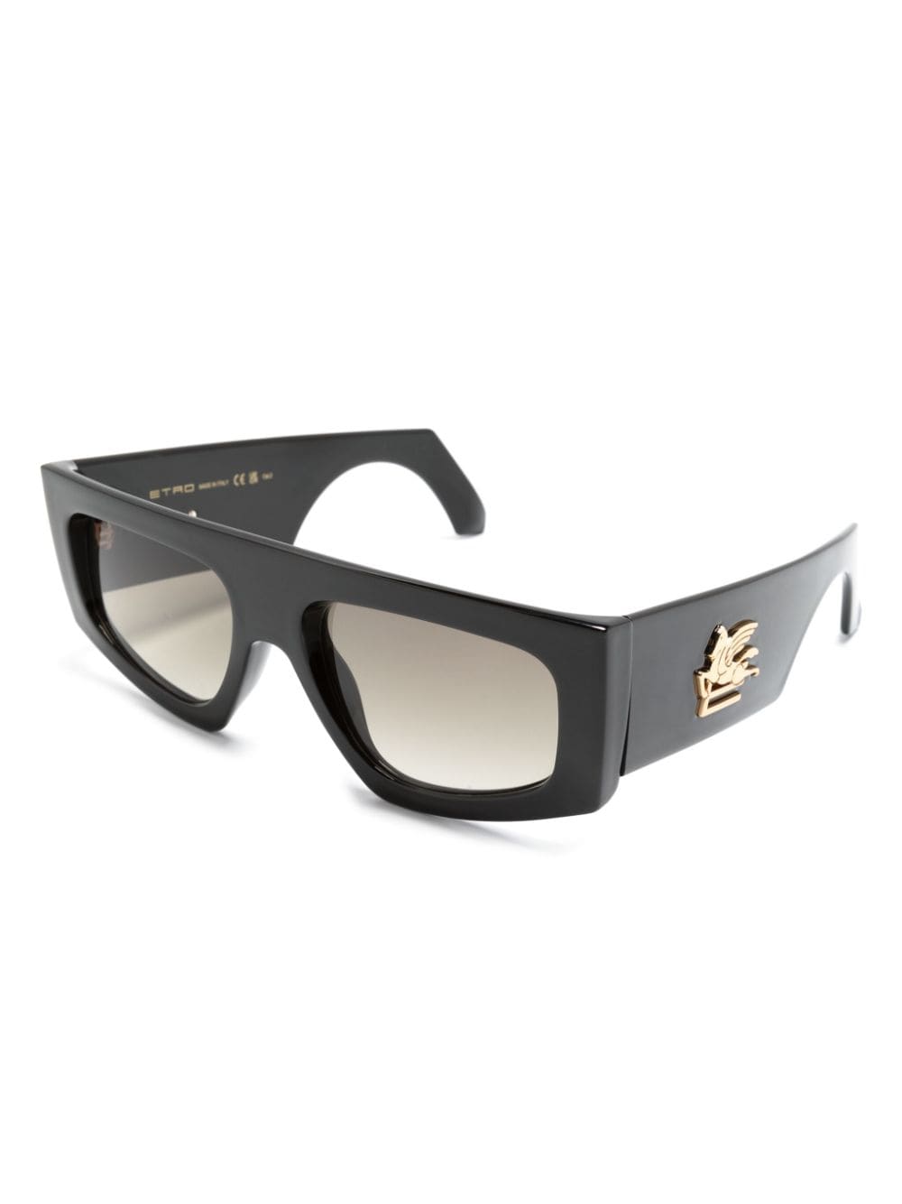 ETRO Pegaso rectangle-frame sunglasses - Zwart