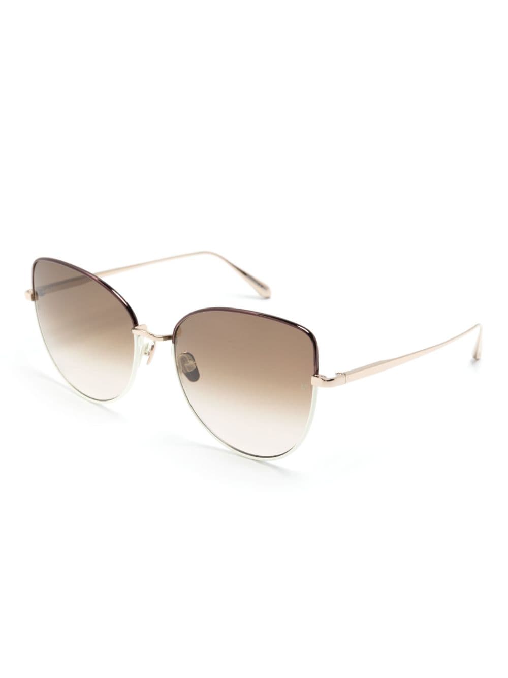 Linda Farrow Eloise cat-eye sunglasses - Goud