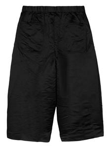 Black Comme Des Garçons elasticated-waist wide-leg shorts - Zwart