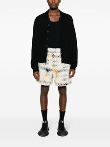 Awake NY Printed A fleece shorts - Beige
