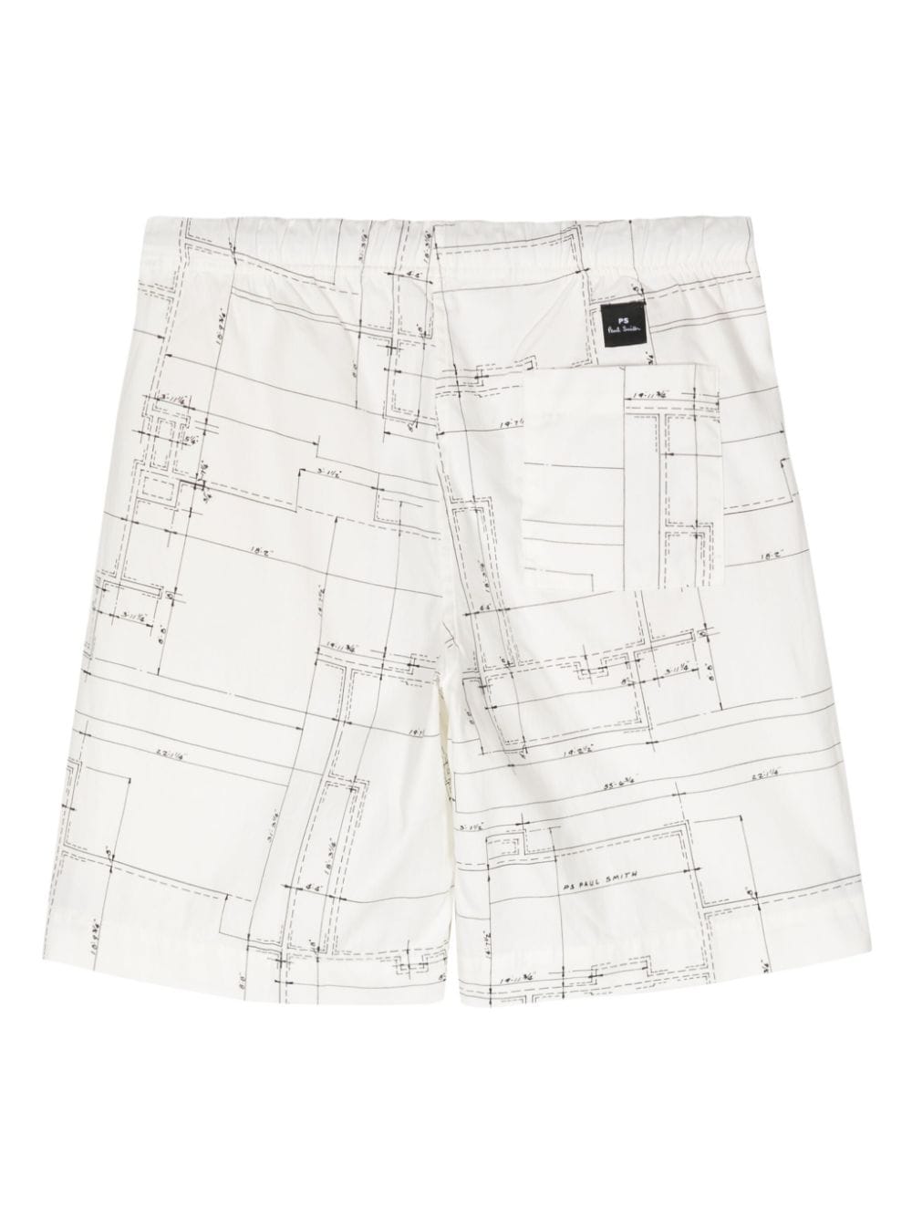 PS Paul Smith graphic-print organic cotton shorts - Wit