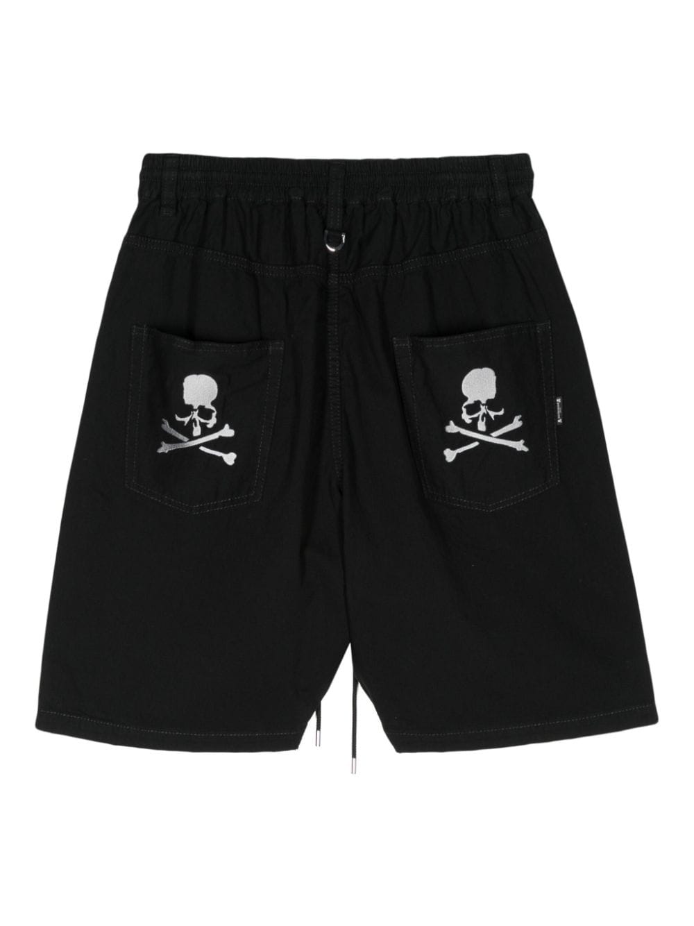 Mastermind Japan Katoenen shorts met geborduurd logo - Zwart
