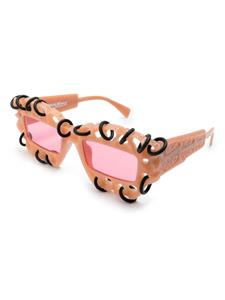 Kuboraum Mask X6 sculpted-frame sunglasses - Roze