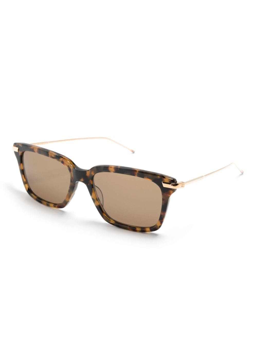 Thom Browne Eyewear tortoiseshell square-frame sunglasses - Bruin