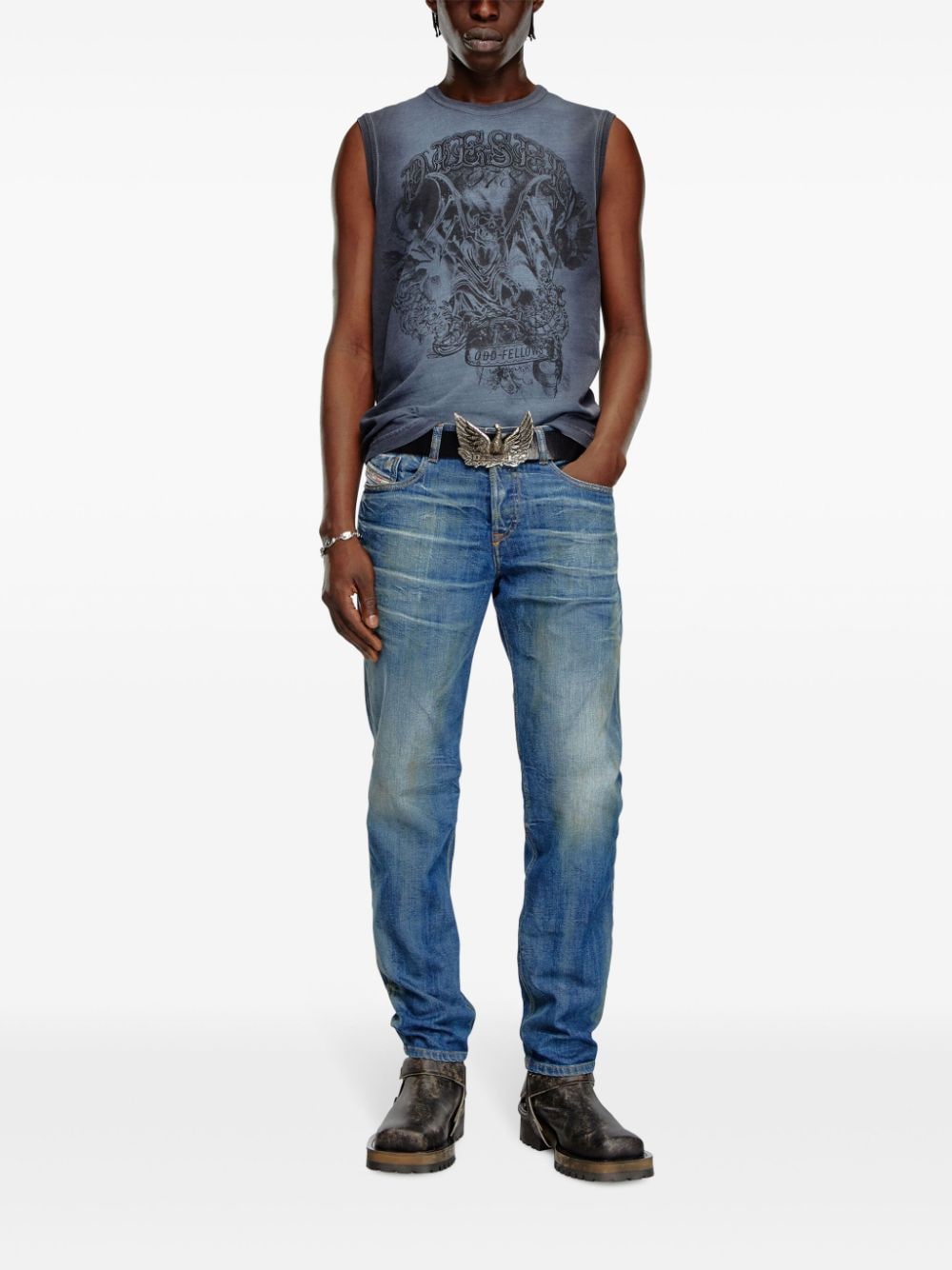 Diesel D-Finitive tapered jeans - Blauw