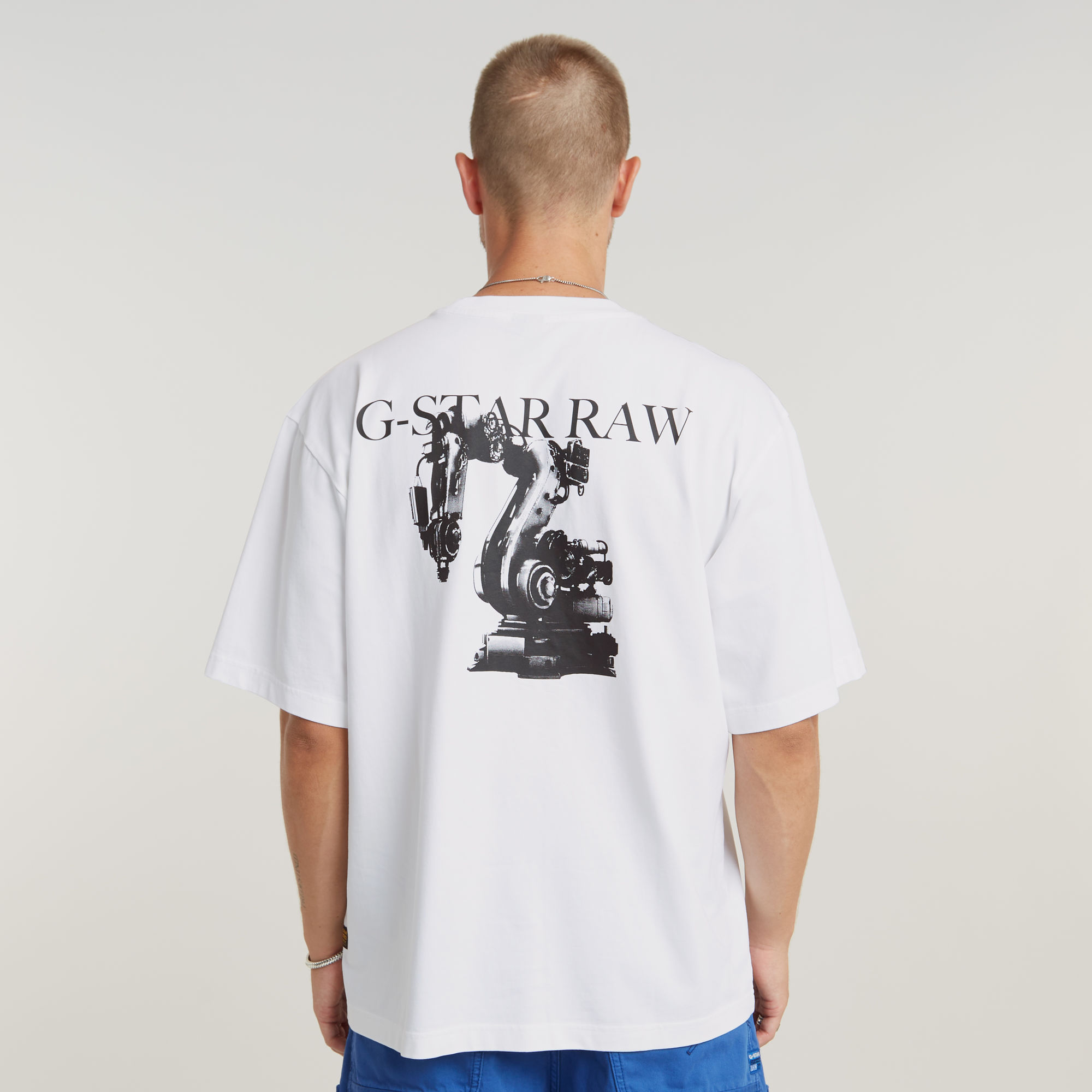 G-Star RAW Industry Back Graphic Boxy T-Shirt - Wit - Heren
