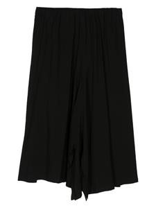 Yohji Yamamoto pleated asymmetric skirt - Zwart