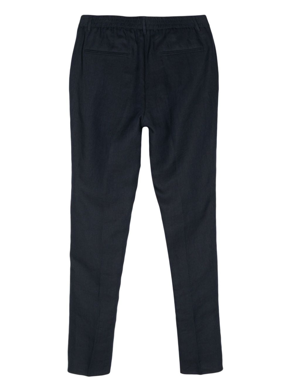 Peserico herringbone-pattern linen trousers - Blauw