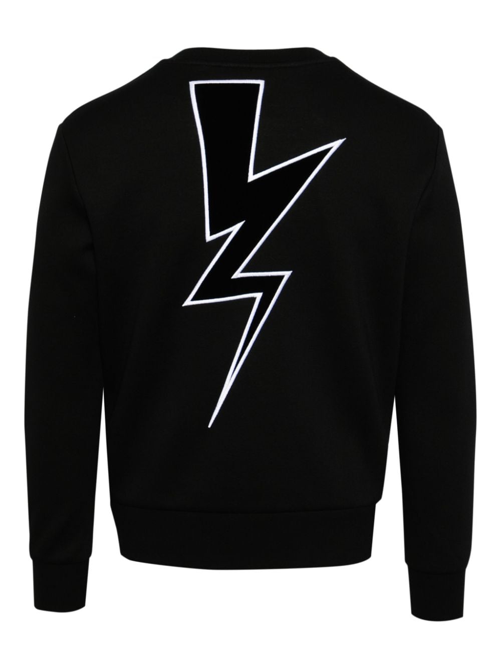 Neil Barrett thunderbolt-embroidered sweatshirt - Zwart