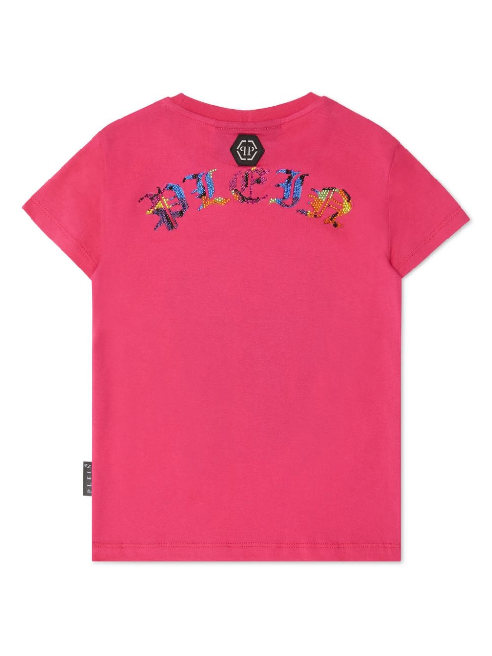 Philipp Plein Pure Smile T-shirt verfraaid met kristallen - Roze