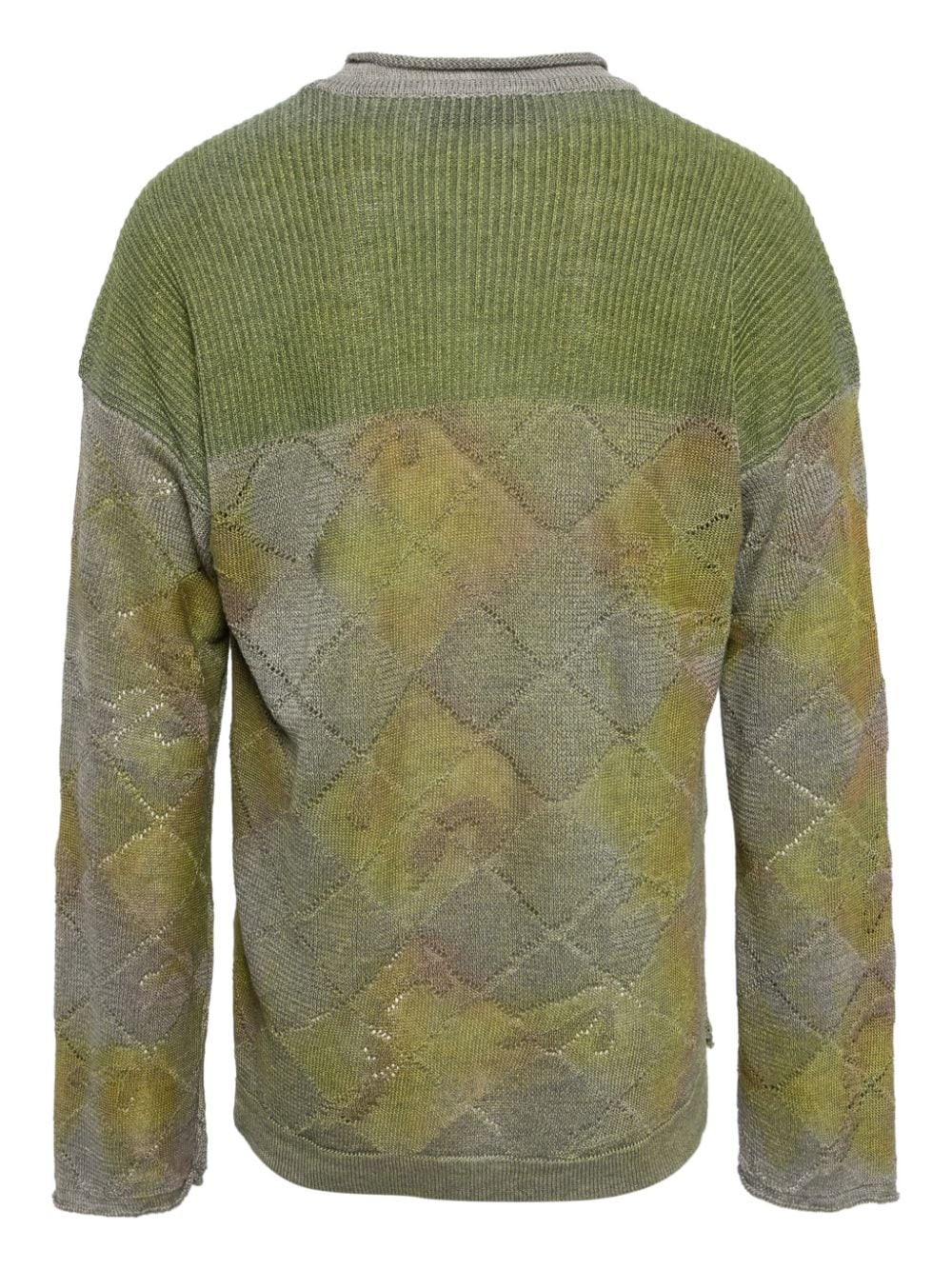 Vivienne Westwood argyle-knit hemp jumper - Groen
