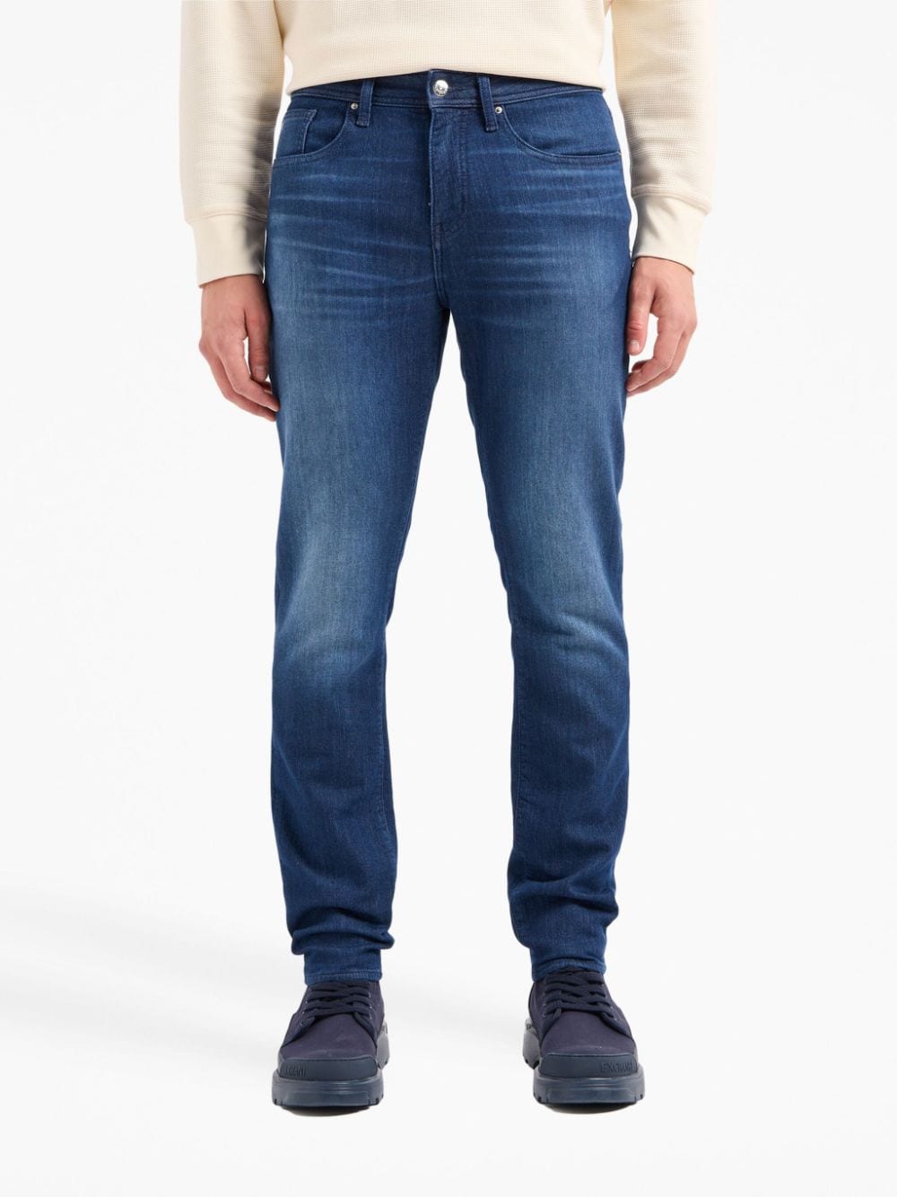Armani Exchange Mid waist slim-fit jeans - Blauw