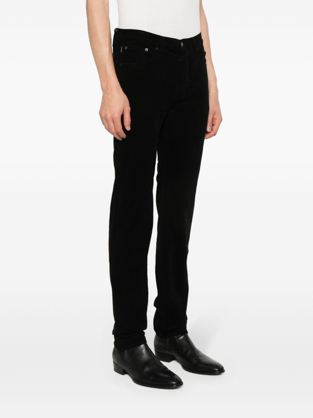 TOM FORD corduroy tapered trousers - Zwart
