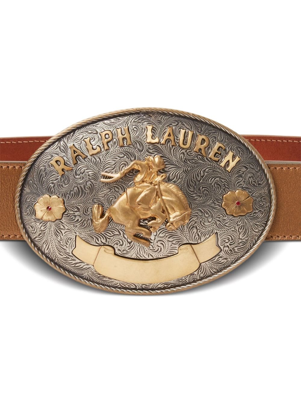 Ralph Lauren Collection Leren riem - Bruin