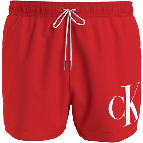 Calvin Klein Swimwear Badeshorts "SHORT DRAWSTRING", mit großem Logo-Print auf dem Bein