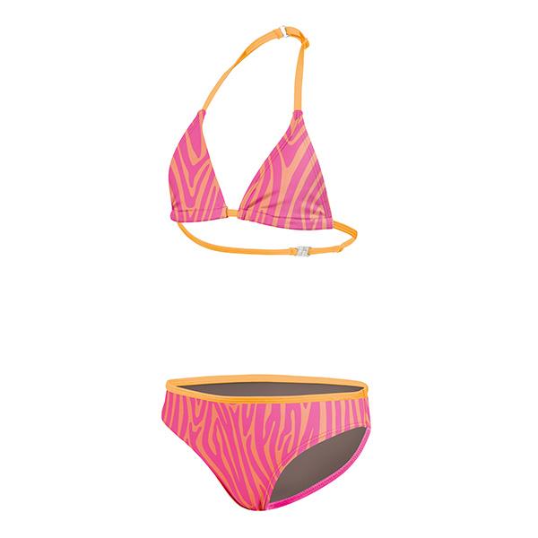 BECO zebra vibes triangel bikini | roze/oranje |