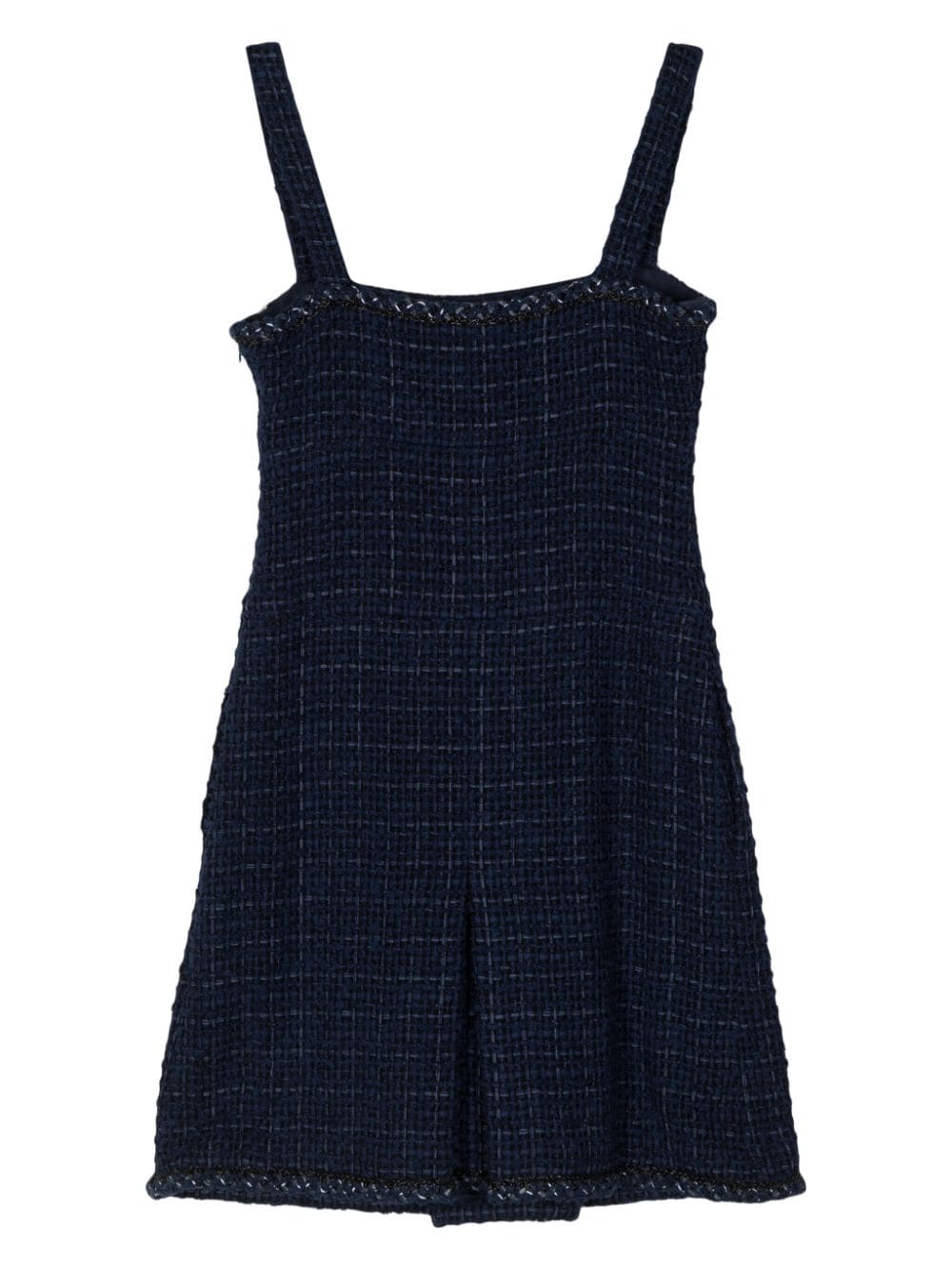 CHANEL Pre-Owned 2000s sleeveless tweed minidress - Blauw
